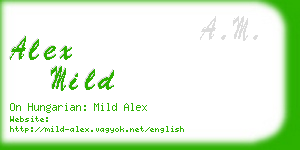 alex mild business card
